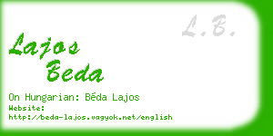 lajos beda business card